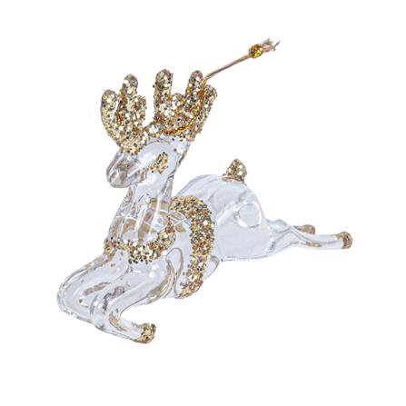 ชุดของตกแต่งกวางใส SIAMXMAS สีทอง (แพ็ก 3 ชิ้น)_1