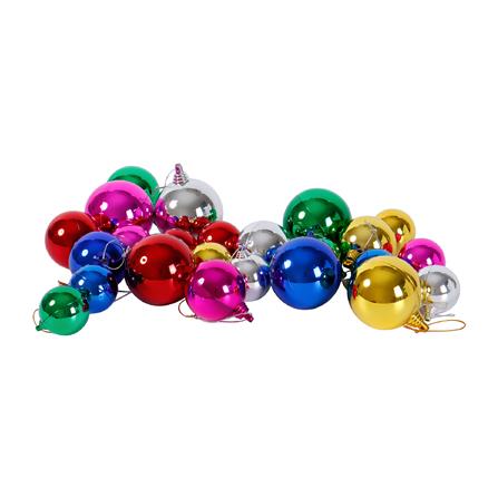 ชุดบอลตกแต่งรวม SIAMXMAS หลากสี (แพ็ก 24 ชิ้น)_0