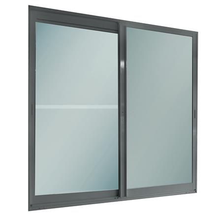 ประตูบานเลื่อน อะลูมิเนียม พร้อมมุ้งลวด SANKYOALUMI J-TRUST VENTILATION 200x205 ซม. สีเทา_2