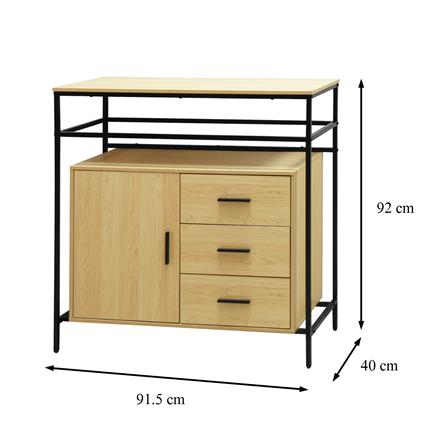 ตู้เก็บของ FURDINI ZENO 91.5 ซม. สี NATURAL/ดำ_2