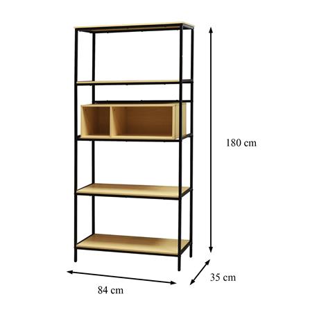 ชั้นวางของ 5 ชั้น FURDINI ZENO 84 ซม. สี NATURAL/ดำ_2