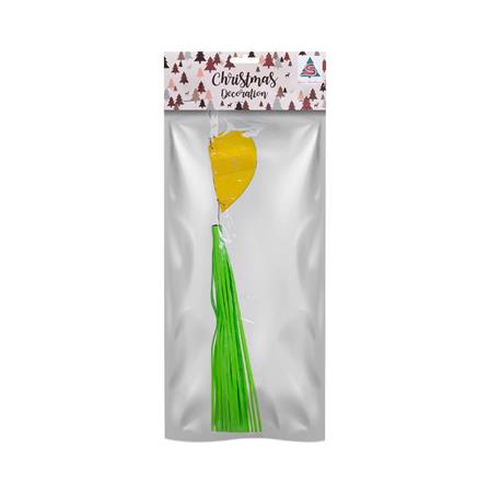 ของตกแต่ง หัวใจห้อยพู่ทูโทน SIAMXMAS 40 ซม. สีเขียว_1