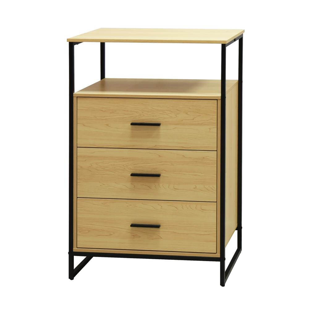 ตู้ลิ้นชัก 3 ลิ้นชัก FURDINI ZENO 60 ซม. สี NATURAL/ดำ