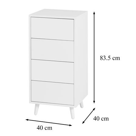 ตู้ลิ้นชัก 4 ลิ้นชัก FURDINI VIVO 40 ซม. สีขาว_2