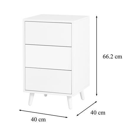ตู้ลิ้นชัก 3 ลิ้นชัก FURDINI VIVO 40 ซม. สีขาว_2