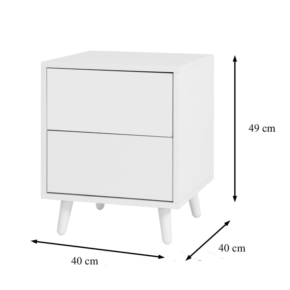 ตู้ลิ้นชัก 2 ลิ้นชัก FURDINI VIVO 40 ซม. สีขาว