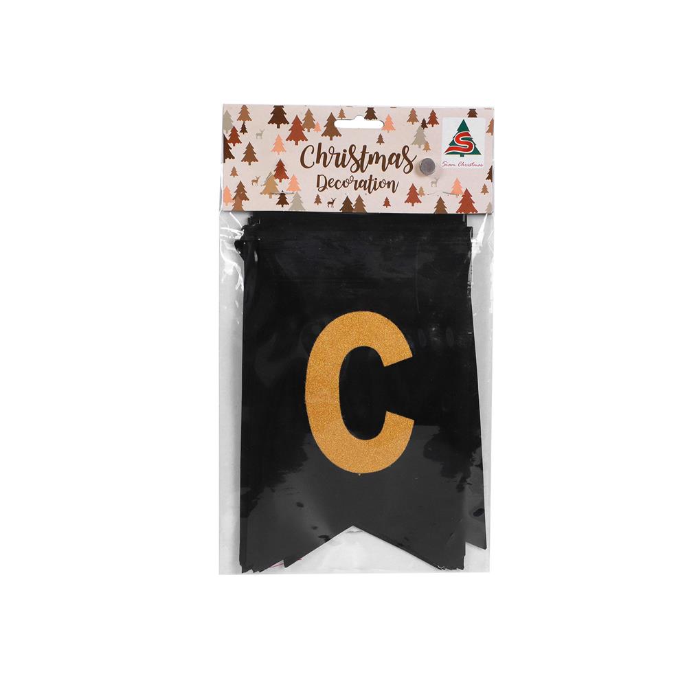 ป้ายตกแต่ง CONGRATULATION SIAMXMAS 150x30 ซม. สีดำ/ทอง