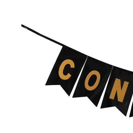 ป้ายตกแต่ง CONGRATULATION SIAMXMAS 150x30 ซม. สีดำ/ทอง_1