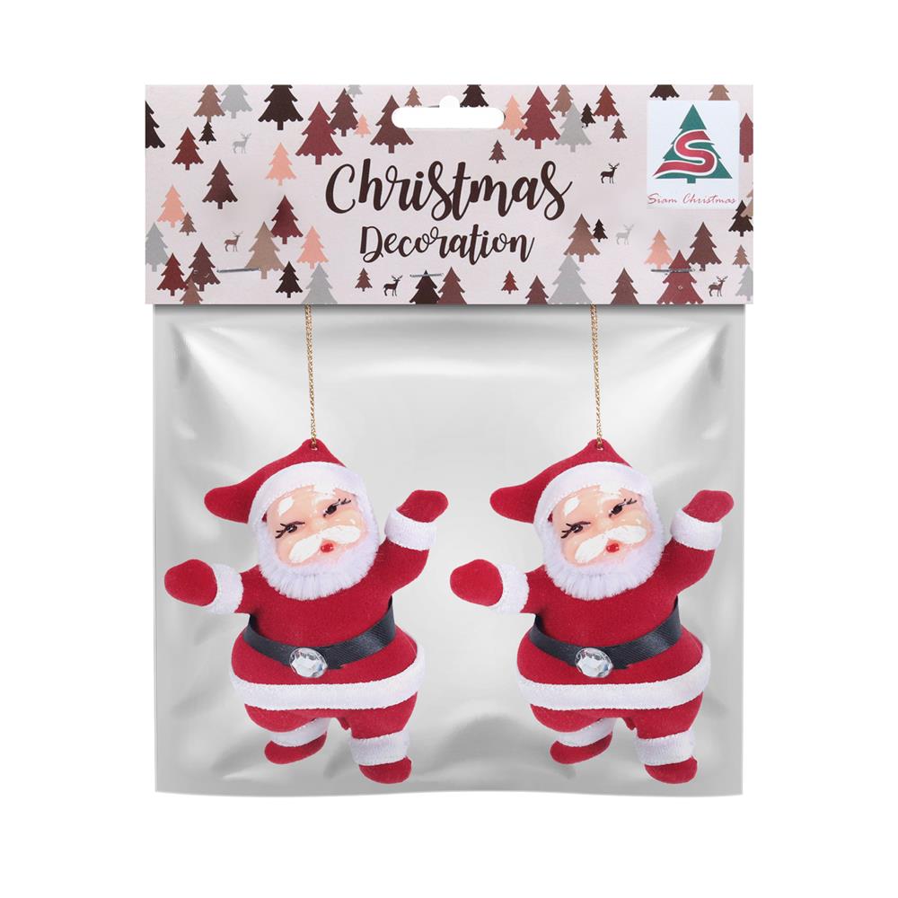 ของตกแต่ง SIAMXMAS SANTA สีแดง (แพ็ก 2 ชิ้น)