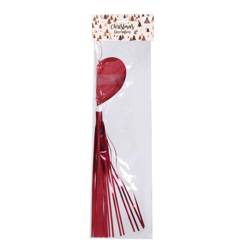 ของตกแต่ง หัวใจห้อยพู่แฟนซี SIAMXMAS 40 ซม. สีแดง