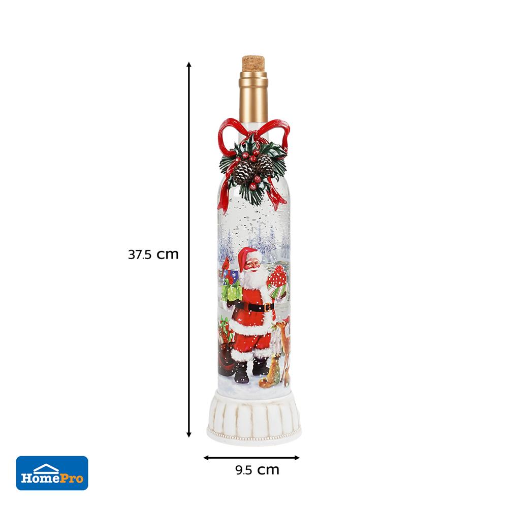 ของตกแต่งกล่องดนตรี SNAZZ SANTA BOTTLE 9.5x37.5 ซม. สีแดง