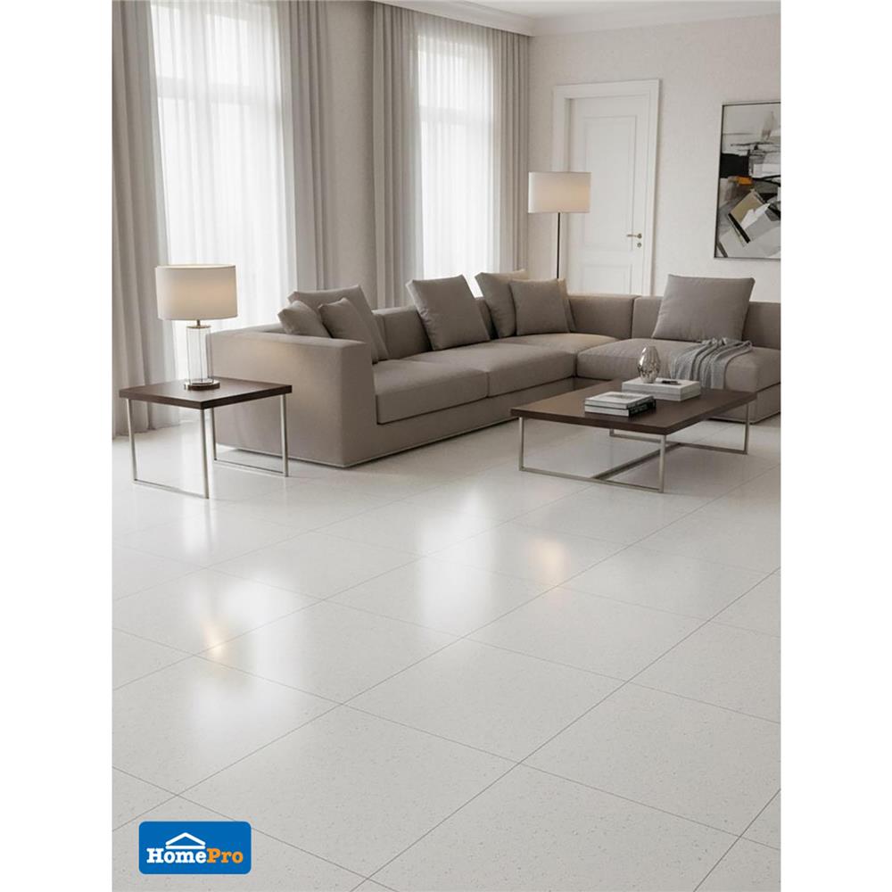 กระเบื้องพื้นพอร์ซเลน 60x60 ซม. COTTO เบเนเวนโต้ ขาว ซาติน PM 1.44 ตร.ม.