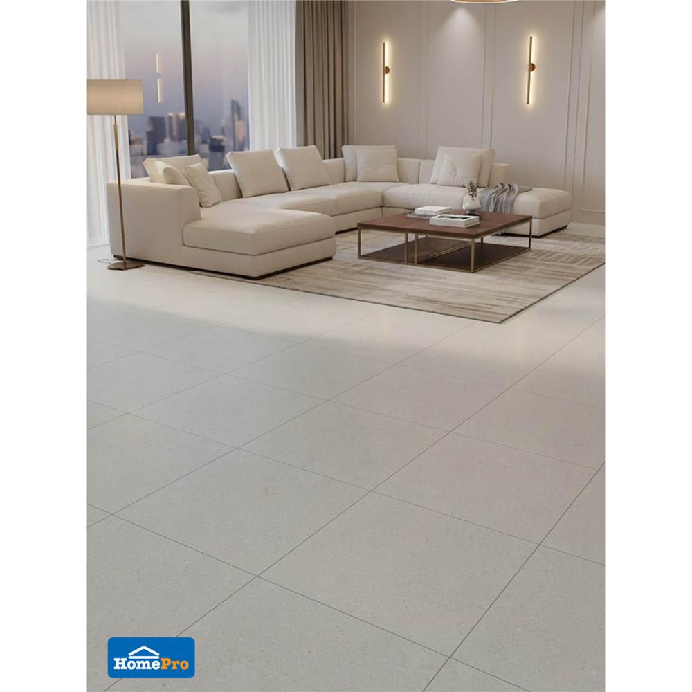 กระเบื้องพื้นพอร์ซเลน 60x60ซม. COTTO เบเนเวนโต้ เทา ซาติน PM 1.44 ตร.ม.