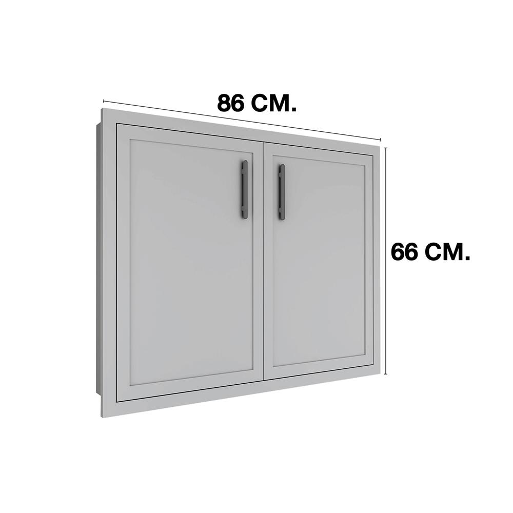 บานซิงค์คู่ MJ SLIM SHAKER 86x66 ซม. สี ELEGANT GREY