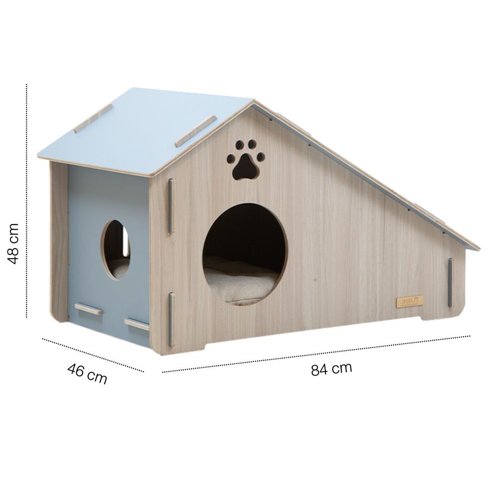 บ้านสัตว์เลี้ยงสโลป DR.CHOICE ROOF SLOPE WINDSOR สีฟ้า