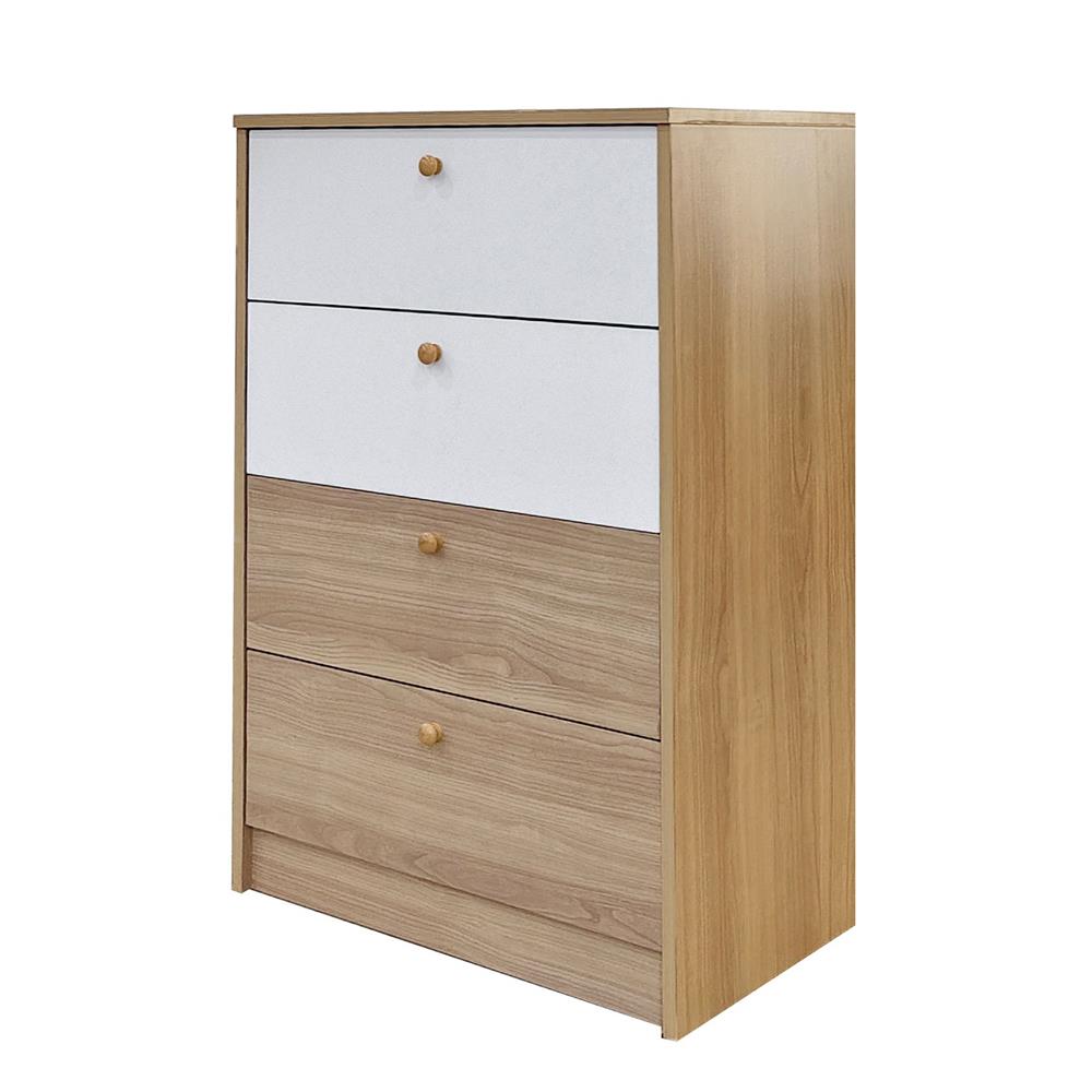 ตู้ลิ้นชัก 4 ลิ้นชัก FURDINI KEPT 60 ซม. สี NATURAL OAK/ขาว