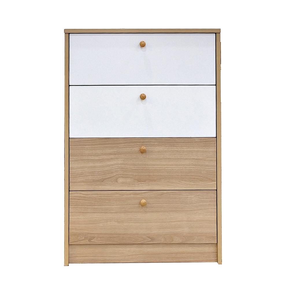 ตู้ลิ้นชัก 4 ลิ้นชัก FURDINI KEPT 60 ซม. สี NATURAL OAK/ขาว