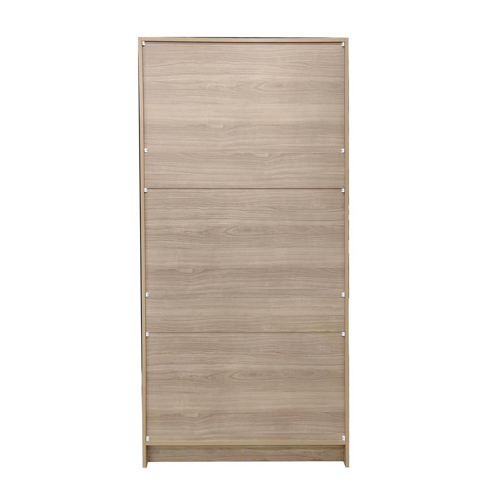 ตู้เสื้อผ้า 2 บานเปิด FURDINI FIGHT 90 ซม. สี NATURAL OAK/ดำ