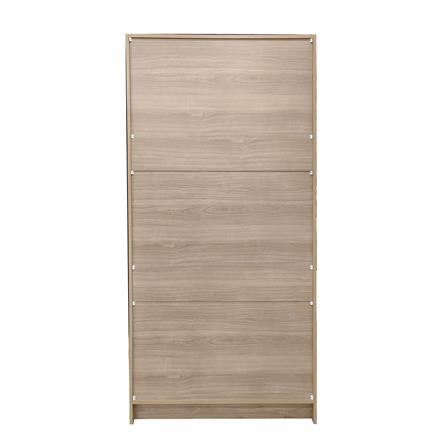 ตู้เสื้อผ้า 2 บานเปิด FURDINI FIGHT 90 ซม. สี NATURAL OAK/ดำ_4