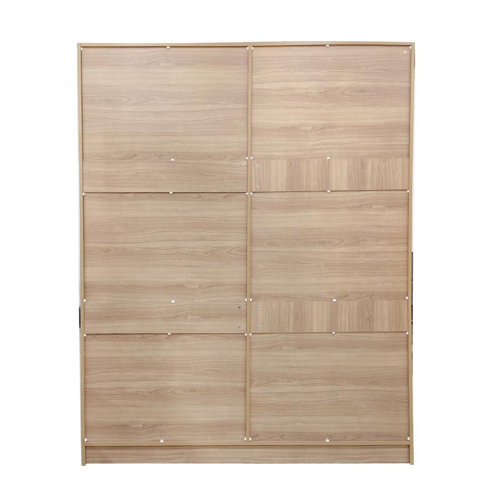 ตู้เสื้อผ้า 4 บานเปิด FURDINI FIGHT 160 ซม. สี NATURAL OAK/ดำ