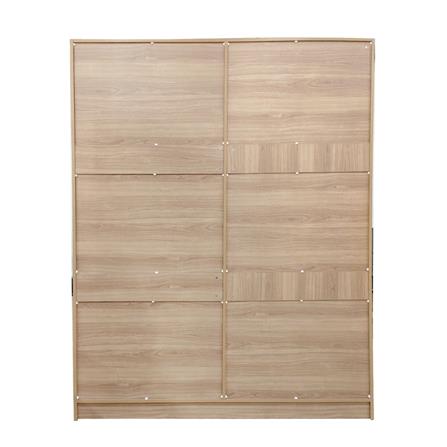 ตู้เสื้อผ้า 4 บานเปิด FURDINI FIGHT 160 ซม. สี NATURAL OAK/ดำ_4