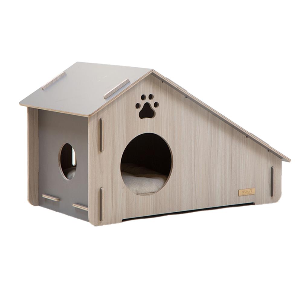 บ้านสัตว์เลี้ยงสโลป DR.CHOICE ROOF SLOPE ELEGANT สีเทา