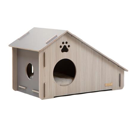 บ้านสัตว์เลี้ยงสโลป DR.CHOICE ROOF SLOPE ELEGANT สีเทา_0