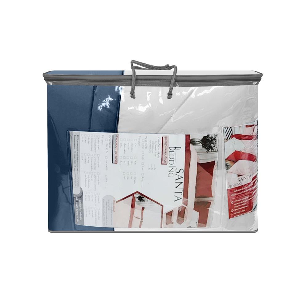 ผ้านวม SANTA BEDDING 70x90 นิ้ว สี WHITE/NAVY BLUE