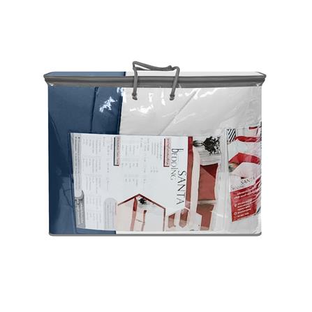 ผ้านวม SANTA BEDDING 70x90 นิ้ว สี WHITE/NAVY BLUE_2