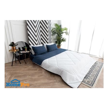 ผ้านวม SANTA BEDDING 70x90 นิ้ว สี WHITE/NAVY BLUE_3