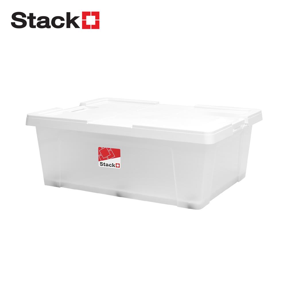 กล่องเก็บของ STACKO MORI SIZE L 85 ลิตร สีขาว/ใส