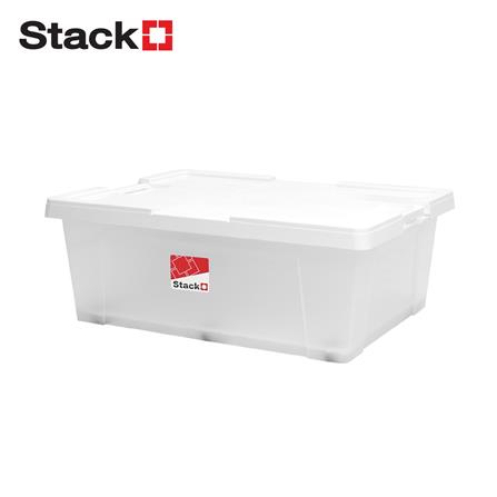 กล่องเก็บของ STACKO MORI SIZE L 85 ลิตร สีขาว/ใส_0