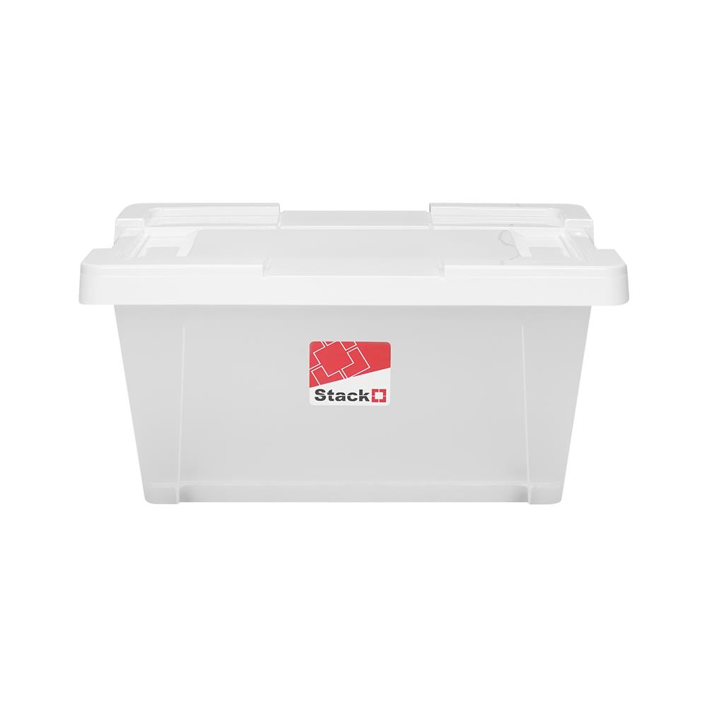 กล่องเก็บของ STACKO MORI SIZE S 35 ลิตร สีขาว/ใส