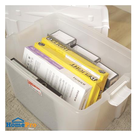 กล่องเก็บของ STACKO BULK 48 ลิตร สีขาว/ใส_4