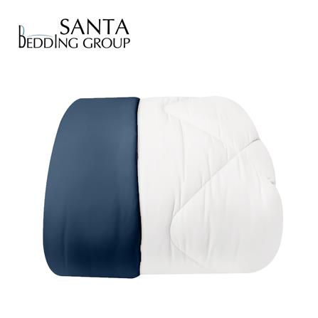 ผ้านวม SANTA BEDDING 100x90 นิ้ว สี WHITE/NAVY BLUE_0