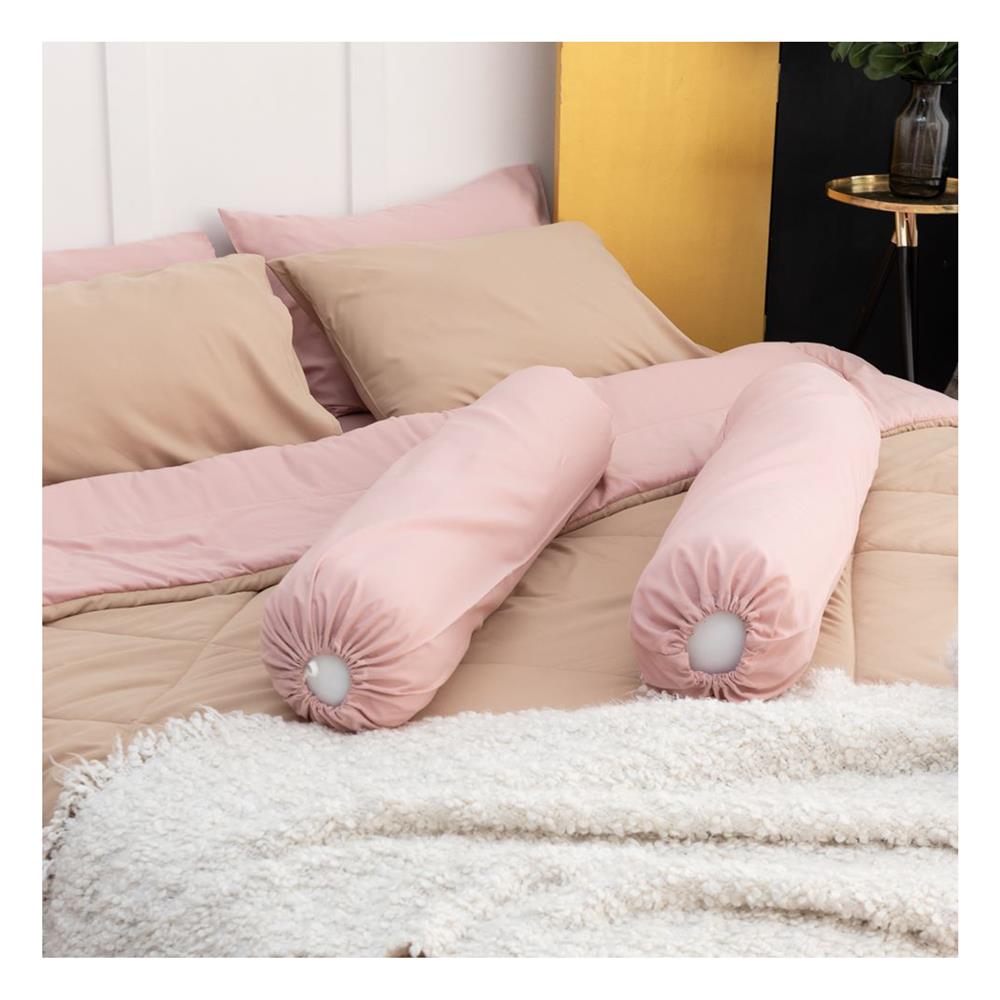 ชุดผ้าปูที่นอน 5 ฟุต (ชุด 6 ชิ้น) SANTA BEDDING สี PINK/BROWN