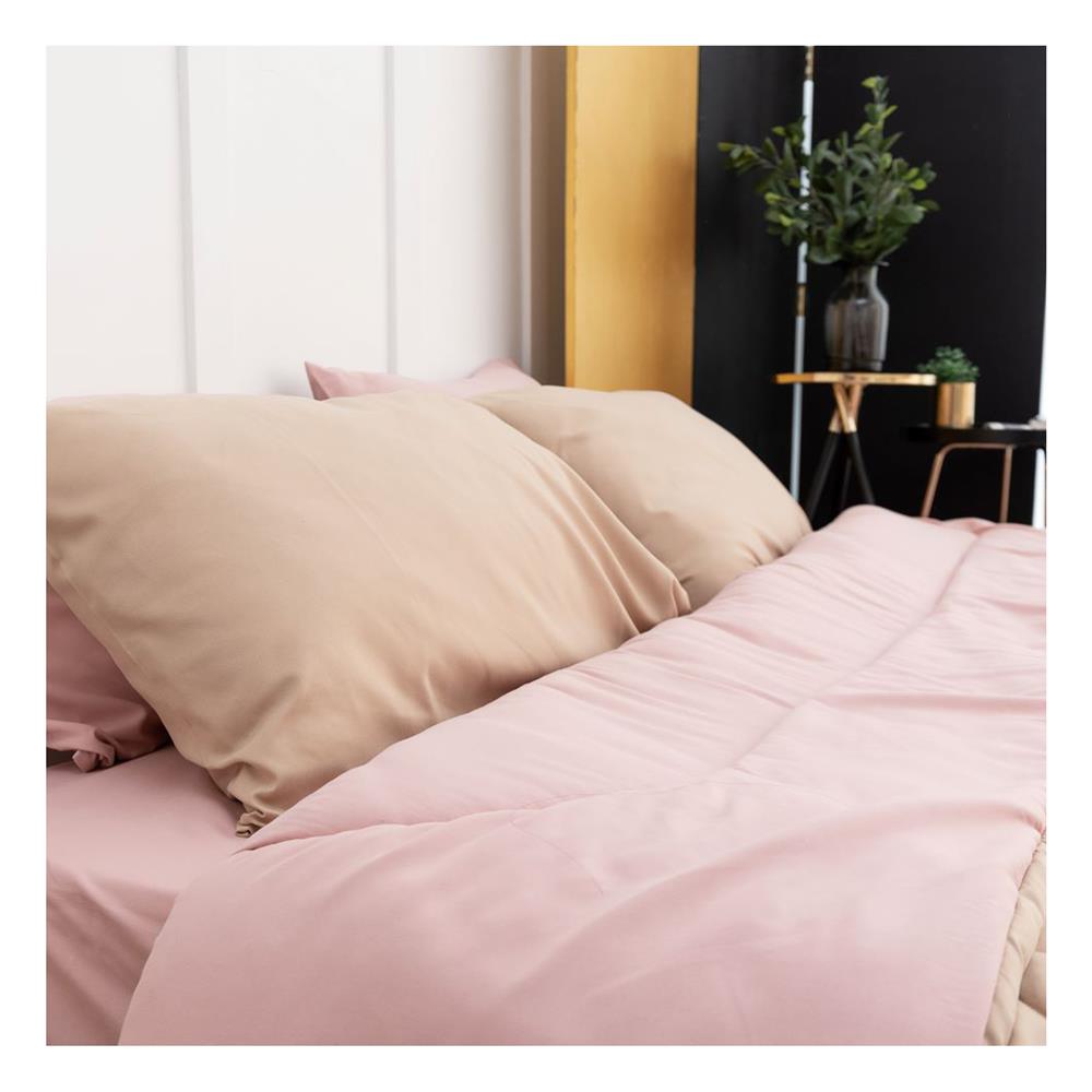 ชุดผ้าปูที่นอน 5 ฟุต (ชุด 6 ชิ้น) SANTA BEDDING สี PINK/BROWN