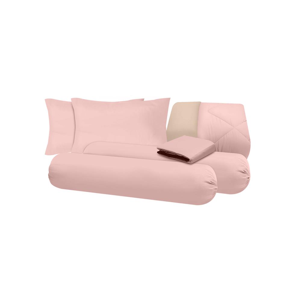 ชุดผ้าปูที่นอน 5 ฟุต (ชุด 6 ชิ้น) SANTA BEDDING สี PINK/BROWN