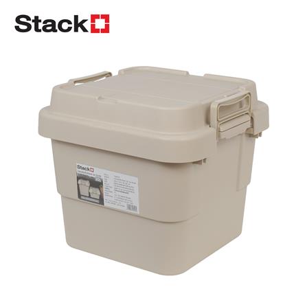 กล่องจัดเก็บท้ายรถ 30 ลิตร STACKO GLAM 39.5x39x36 ซม. สีเบจ_0