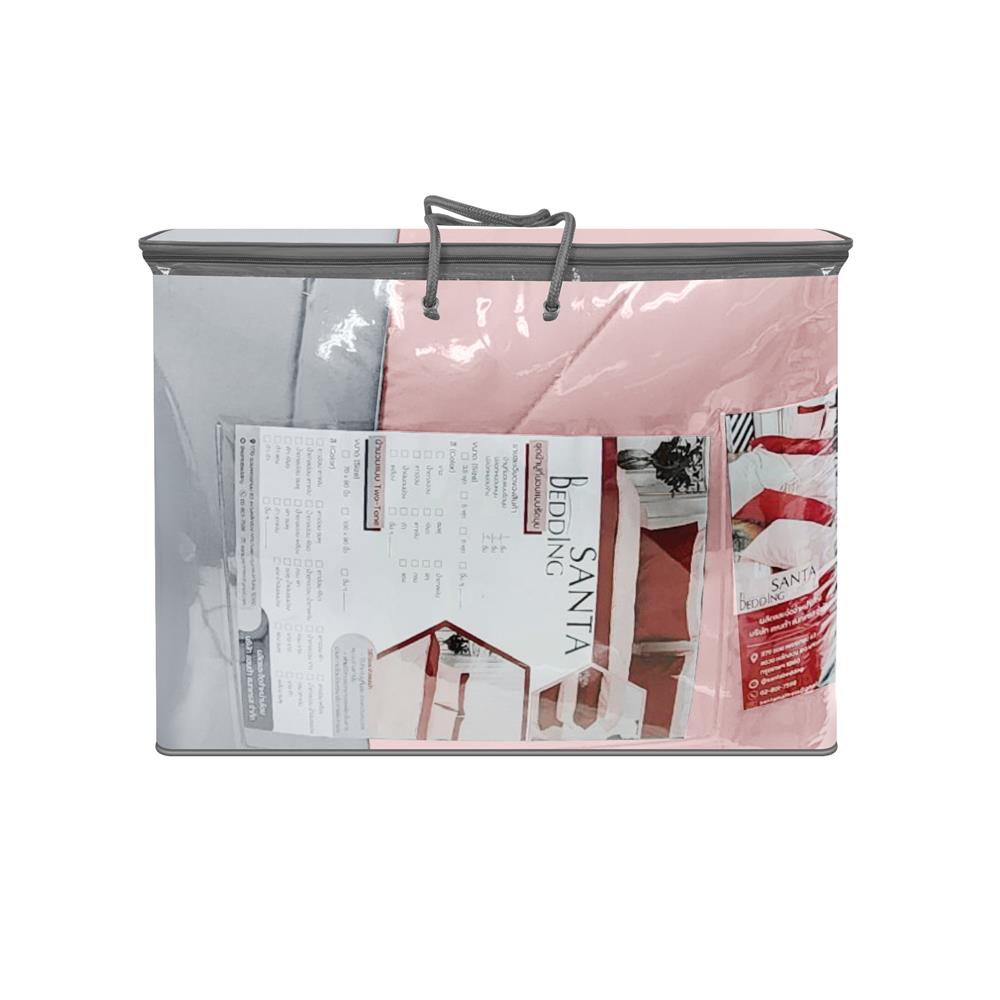 ผ้านวม SANTA BEDDING 70x90 นิ้ว สี GREY/PINK
