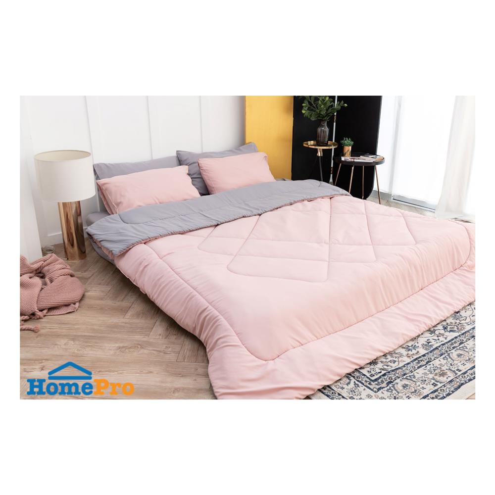 ผ้านวม SANTA BEDDING 70x90 นิ้ว สี GREY/PINK