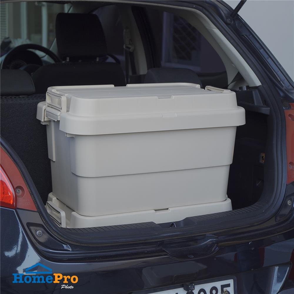 กล่องจัดเก็บท้ายรถ 50 ลิตร STACKO GLAM 60x39x36 ซม. สีเบจ
