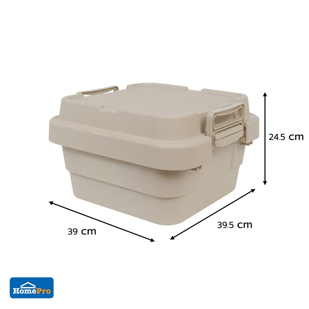 กล่องจัดเก็บท้ายรถ 18 ลิตร STACKO GLAM 39x39.5x24.5 ซม. สีเบจ