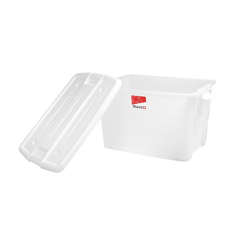 กล่องเก็บของ STACKO BULK 75 ลิตร สีขาว/ใส