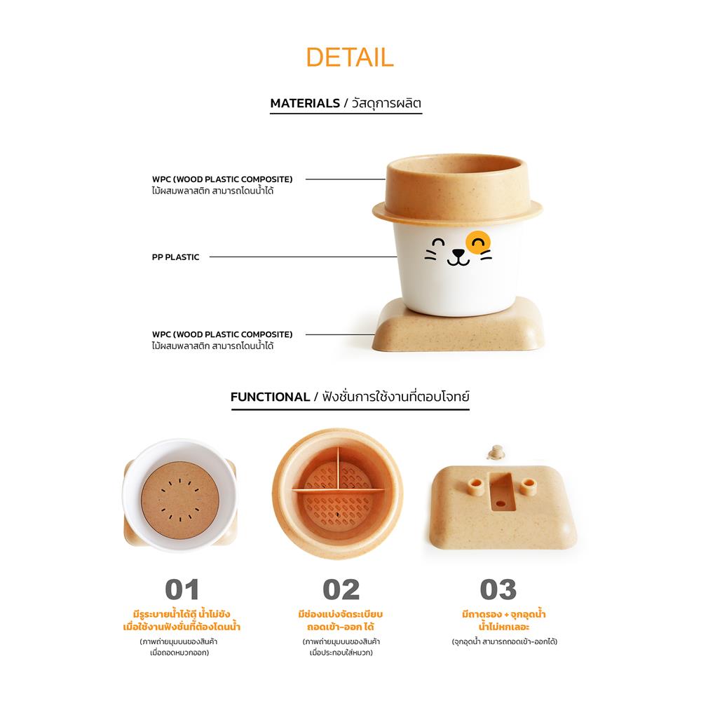 ที่ใส่อุปกรณ์ในครัว MINIMAL SCULPT น้องแมวสวมหมวก