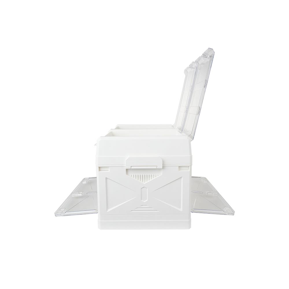 กล่องเก็บของพับได้ STACKO GLAM SIZE L 63x40.5x39 ซม. สีขาว