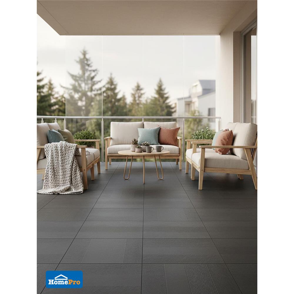 กระเบื้องพื้นพอร์ซเลน 60x60 ซม. TARA เฮลี่ เทาเข้ม A 1.44 ตร.ม.