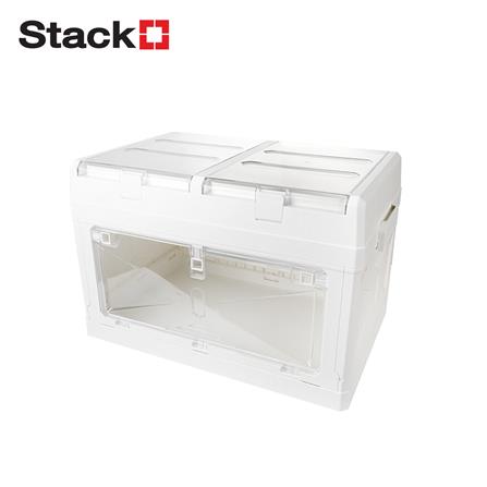 กล่องเก็บของพับได้ STACKO GLAM SIZE S 48.5x31x32 ซม. สีขาว_0