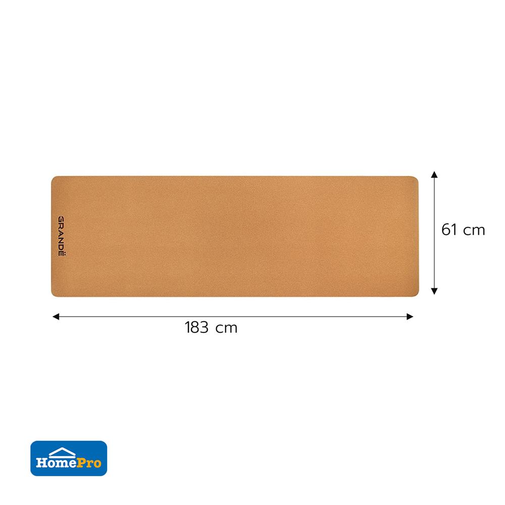 เสื่อโยคะ GRANDE CORK/TPE สีเขียว