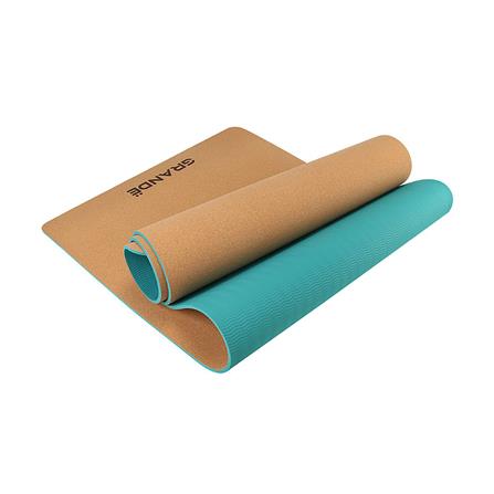 เสื่อโยคะ GRANDE CORK/TPE สีเขียว_5